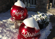 Selamat Natal Meledakkan Balon Ornamen Dekorasi Halaman Besar Luar Ruangan PVC Inflatable Balls