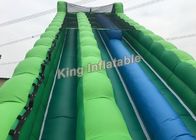 Slide dan slide Slide Air Tiup Hijau Panjang Raksasa Luar Ruangan Komersial yang Menarik Untuk Dewasa