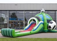 Game Olahraga Tiup PVC Luar Ruangan / Football Bouncer Slide Combo