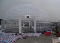 Semi Transparan Inflatable Bubble Tent / Yard Tent dengan terpal PVC putih