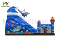 Digital Print Vivid Ocean Park Tema PVC Inflatable Dry Slide Dengan CE Disetujui Blower