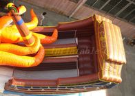 Outdoor Octopus inflatable Boat Dry Slide Dengan Tow Lane untuk surga anak-anak menyenangkan