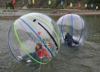1.0mm PVC 2m Dia Inflatable Walk On Water Bola Colorful Stripe Ball Untuk Sewa