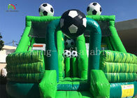 Hijau Sepak Bola Anak-anak Tiup Goyang Istana Melompat Rumah Combo Slide Untuk Pesta