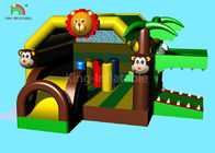 5,5 m Animal Forest Tema Inflatable Castle Bouncer Crocodile Jumping Bounce House
