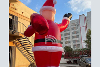 Santa Claus Tiup Raksasa Dengan Tas Hadiah Dekorasi Natal Luar Ruangan