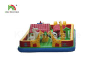 Inflatable Hewan Zoo Castle Jumping Bounce House Untuk Hiburan Keluarga